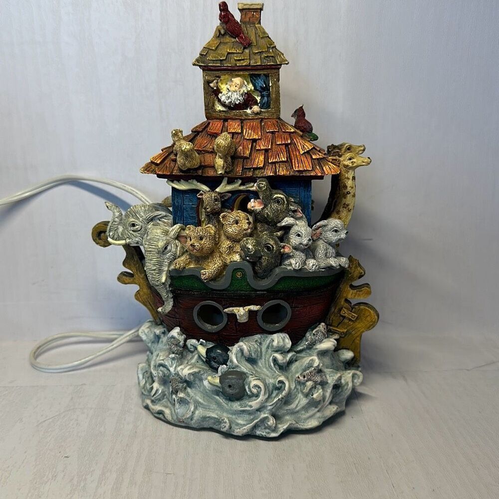 Noah's Ark Illuminated Light Ceramic Decor Tested Multicolor Detailed‎ LOOK